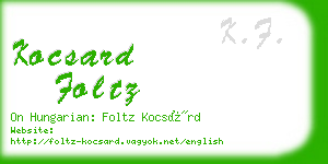 kocsard foltz business card
